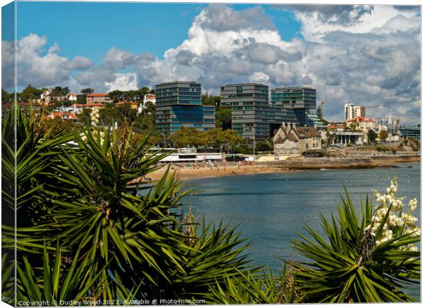 Cascais seafront Canvas Print by Dudley Wood