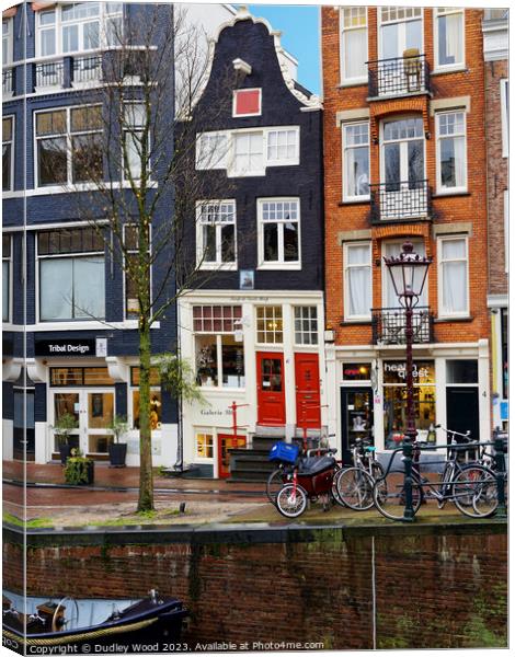 Narrow houses Amsterdam 1 Canvas Print by Dudley Wood