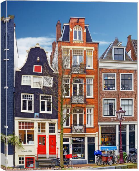 Narrow houses Amsterdam 2 Canvas Print by Dudley Wood