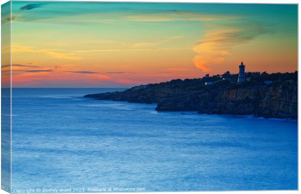 Cascais Bay sunset Canvas Print by Dudley Wood