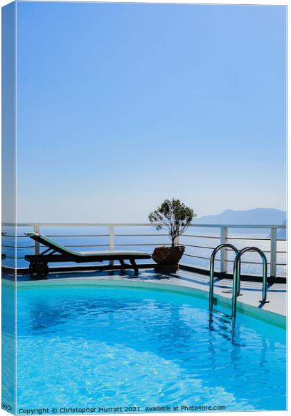 Pool with a View Canvas Print by Christopher Murratt