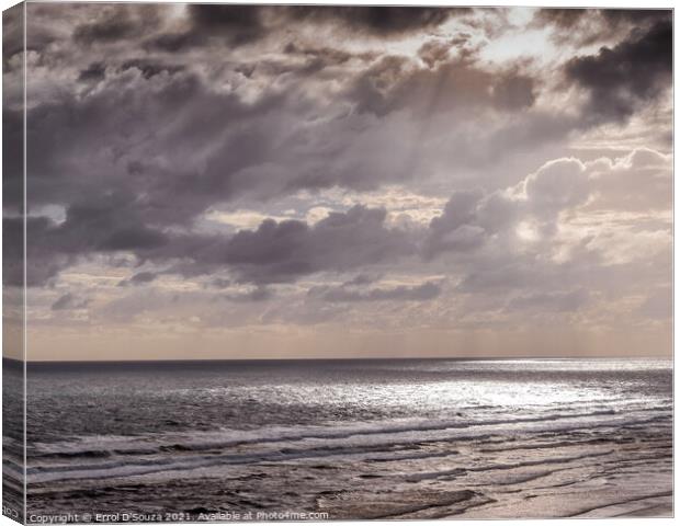 Baylys Beach Sundown Canvas Print by Errol D'Souza