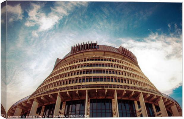 The Beehive - New Zealand Parliament House Canvas Print by Errol D'Souza
