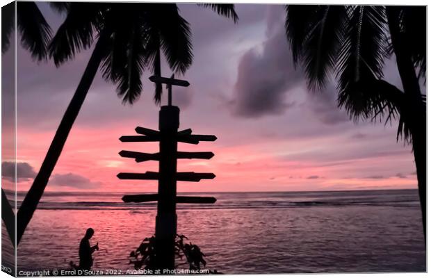Polynesian Sunset Canvas Print by Errol D'Souza