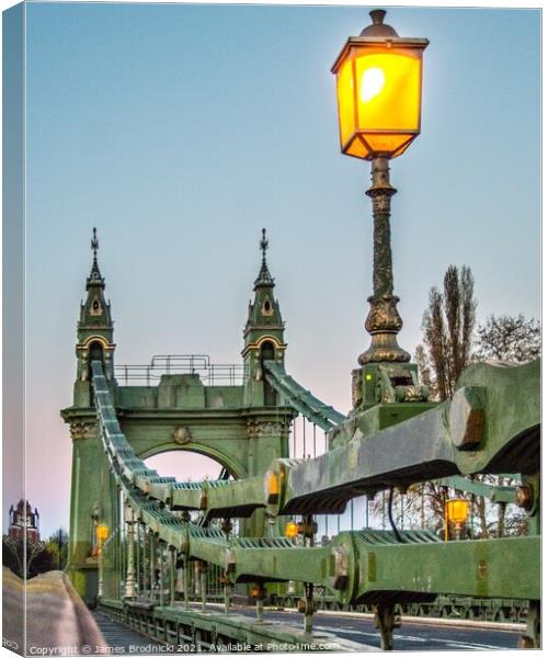 Hammersmith Bridge Canvas Print by James Brodnicki