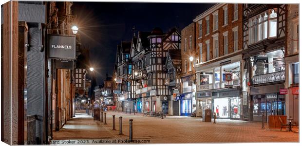 An evening In Chester Canvas Print by Richard Stoker