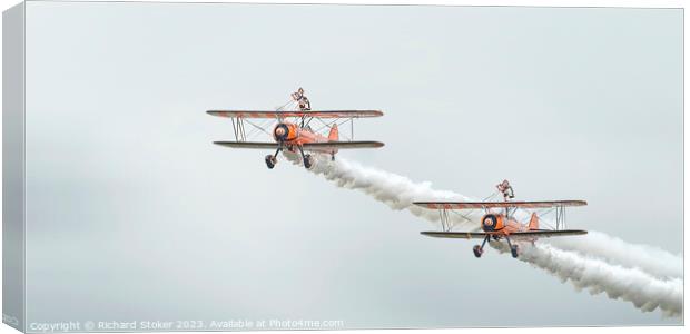 Breitling Flyers Canvas Print by Richard Stoker