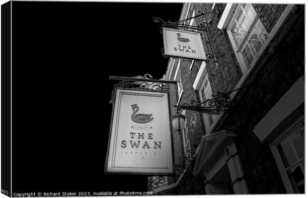 The Swan Canvas Print by Richard Stoker