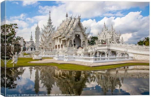 Wat Rong Khun in Chiang Rai North Thailand Asia	 Canvas Print by Wilfried Strang