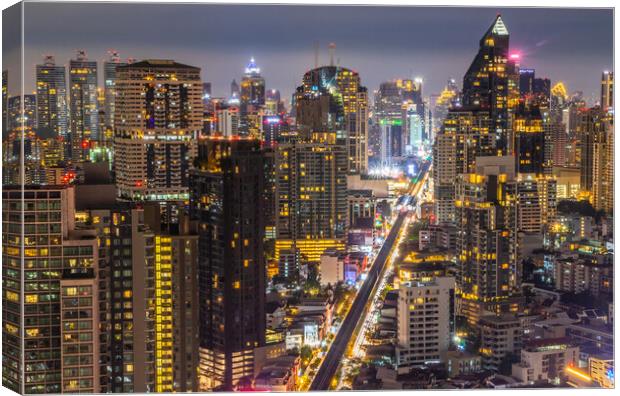 the cityscape of Bangkok Thailand Asia Canvas Print by Wilfried Strang