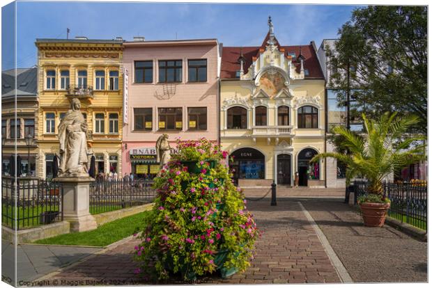 Colorful Architecture Town in Kosice, Hungary. Canvas Print by Maggie Bajada