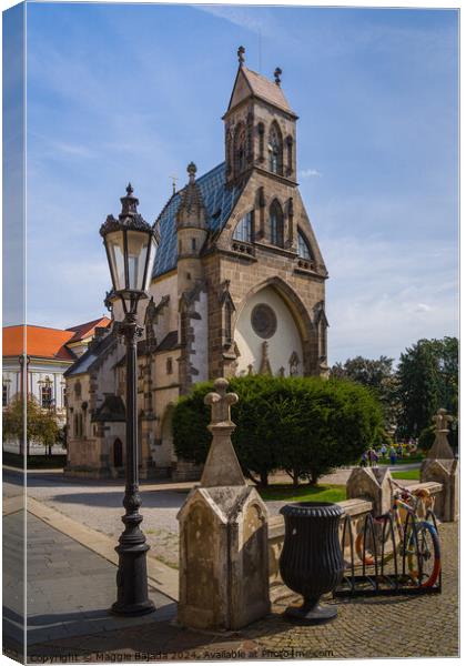 Architecture of Chapel of St. Michal, Kosice, Hungary. Canvas Print by Maggie Bajada