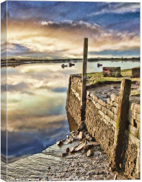 Alloa Old Harbour wall Canvas Print by Tim Shaw