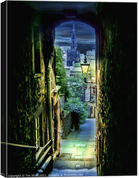 Advocates Close Edinburgh Canvas Print by Tim Shaw