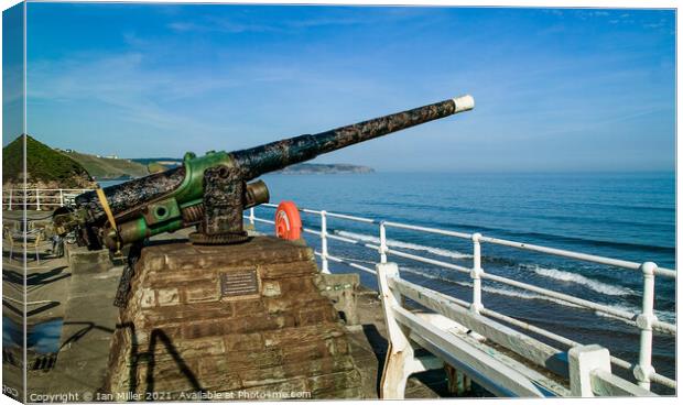 Old canon at Whitby, Yorkshire Canvas Print by Ian Miller