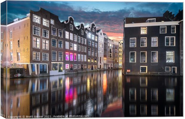 Canals of Amsterdam Canvas Print by Brett Gasser