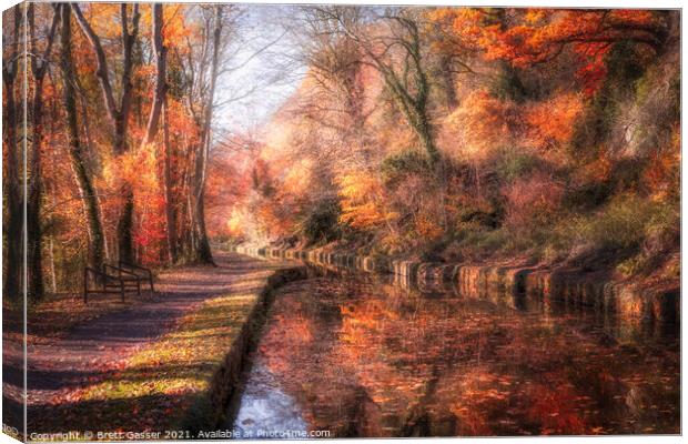 Autumn Kennet And Avon Canal Canvas Print by Brett Gasser