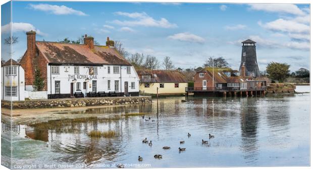 The Royal Oak Pub and Langston Mill Canvas Print by Brett Gasser