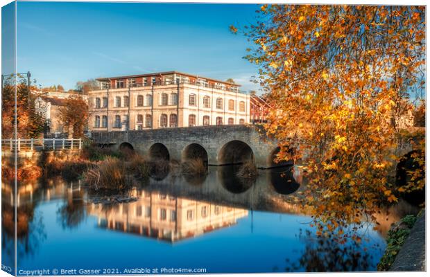 Bradford On Avon Town Bridge Canvas Print by Brett Gasser