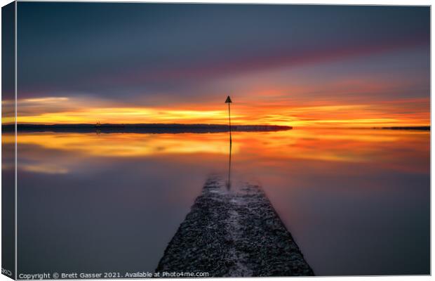 Susnet Reflections Canvas Print by Brett Gasser