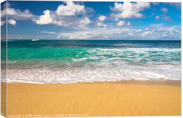  Hawaii Sand, Sea and Sky Canvas Print by Brett Gasser