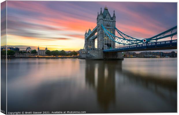 Tower Bridge Sunrise Canvas Print by Brett Gasser