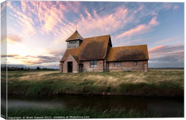 St Thomas Becket Church Sunset Canvas Print by Brett Gasser