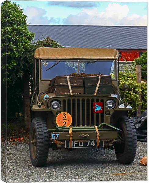 A Jeep from 1940s Used in WW2 Canvas Print by GJS Photography Artist