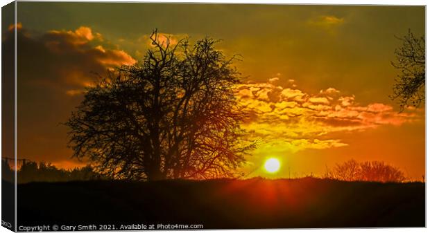 Sunset at Frustyweed  Canvas Print by GJS Photography Artist