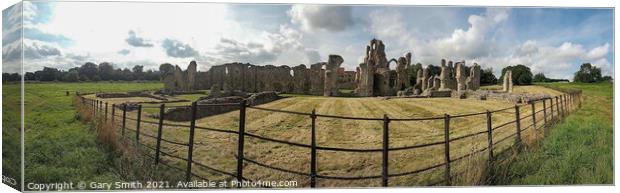 Castle Acre Priory Canvas Print by GJS Photography Artist