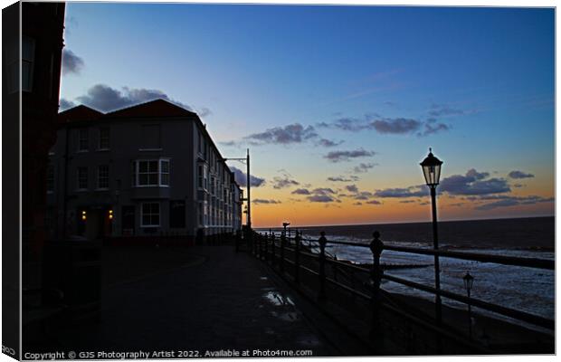 Sunset at Cromer Canvas Print by GJS Photography Artist