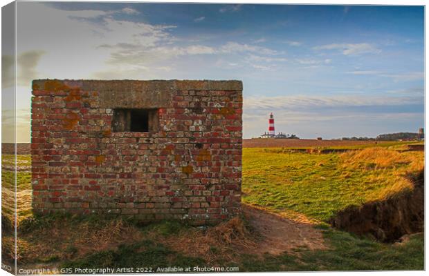Leaning Pillbox Canvas Print by GJS Photography Artist