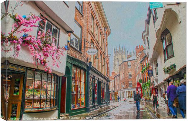 View down Petergate York Canvas Print by GJS Photography Artist
