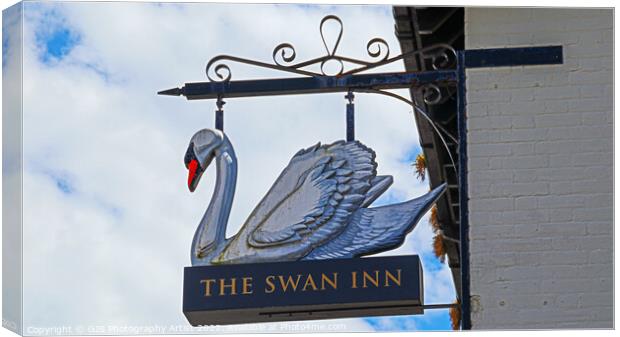The Swan Inn Sign Canvas Print by GJS Photography Artist
