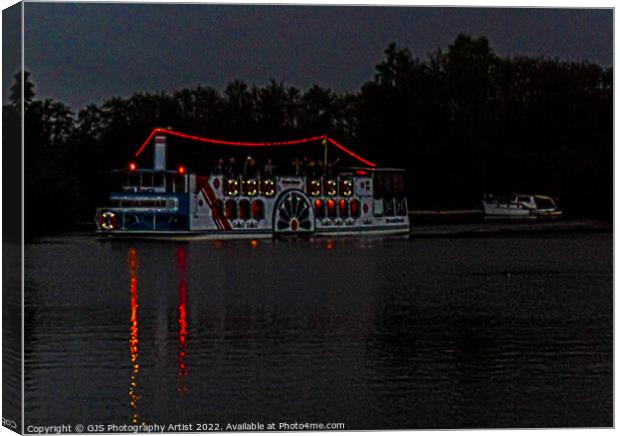 Lights On the Norfolk Broads  Canvas Print by GJS Photography Artist