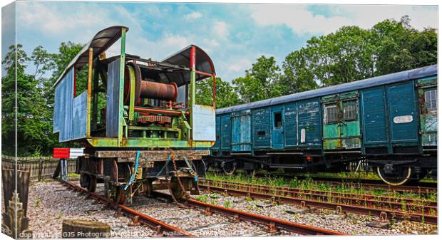 Old Railway Machine Canvas Print by GJS Photography Artist