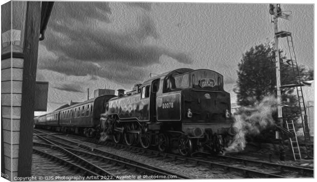 Loco 80078 Takes on Water in Oil Canvas Print by GJS Photography Artist
