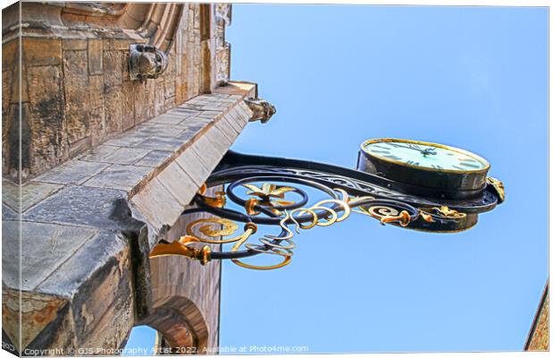 St Martin's Clock and Faces Canvas Print by GJS Photography Artist