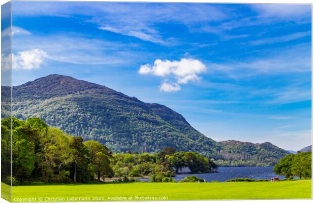 Muckross Lake and Torc Mountain, County Kerry, Ire Canvas Print by Christian Lademann