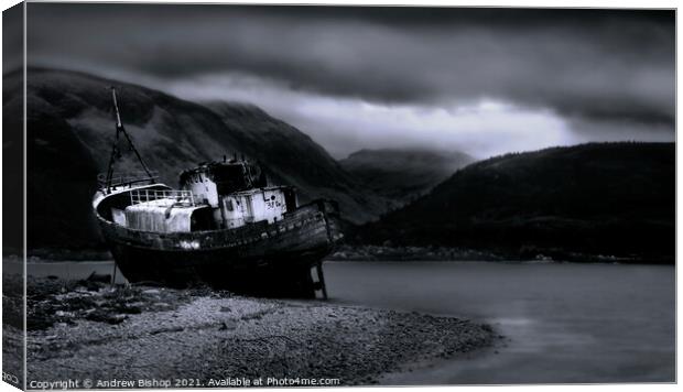 Old Boat of Coal Canvas Print by Andrew Bishop