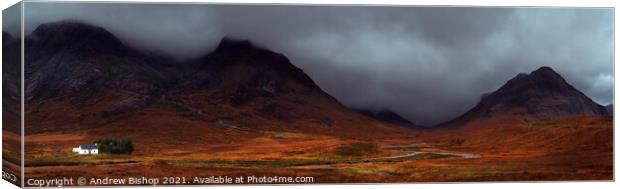 Glencoe Mountains Canvas Print by Andrew Bishop