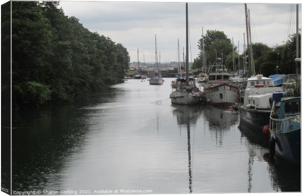 Lydney harbour, Gloucestershire. Canvas Print by Sharon Cocking