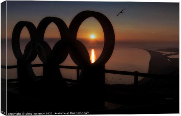 Olympic Sunset Canvas Print by philip kennedy