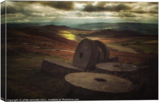 Derbyshire Millstones Canvas Print by philip kennedy