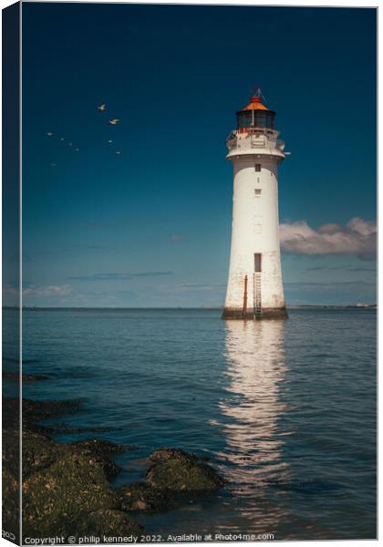 Fort Perch Rock Lighthouse Canvas Print by philip kennedy