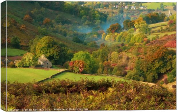 Autumn in the Valley Canvas Print by philip kennedy