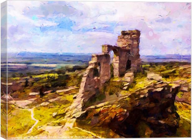 Mow Cop Castle, England Canvas Print by philip kennedy