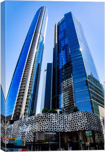 Brisbane Tall Buildings of the City Center Canvas Print by Antonio Ribeiro