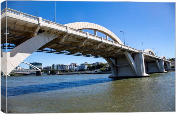 Brisbane William Jolly Bridge over the Brisbane River Canvas Print by Antonio Ribeiro