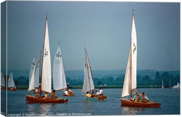 Sailing on the Thames near Marlow England 1960 Canvas Print by Bygone Images